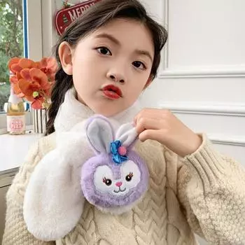 Детский шарф Dailu Star для мальчиков и девочек, мультяшный интернет-знаменитость, плюшевый шарф, милый детский ветрозащитный чехол для шеи с крестиком