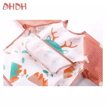 Детский шарф с длинным рукавом, водонепроницаемый детский комбинезон для кормления, фартук с карманом, салфетка для отрыжки для мальчиков и девочек, нагрудники-бананы для 1-3 лет 0-3 Years old львиный