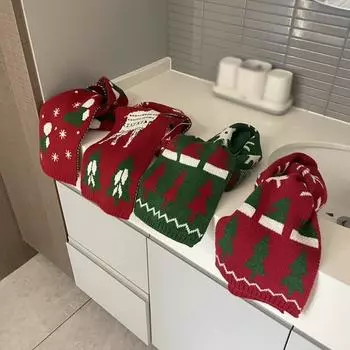 Детский шарф Жаккардовый шарф из искусственного кашемира Детский длинный шарф