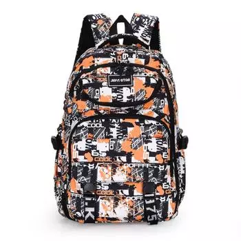 Детский школьный рюкзак для женщин, легкий, большой емкости, мужской рюкзак с принтом граффити озеро синий