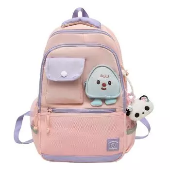 Детский школьный рюкзак, легкий, маленький, сумка через плечо для девочек, оптовая продажа розовый