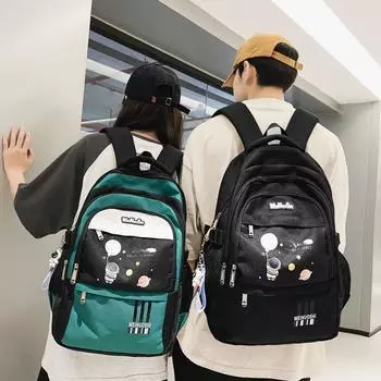 Детский школьный рюкзак с героями мультфильмов для учащихся трех-шести классов, рюкзак большой емкости для мальчиков и девочек чёрный