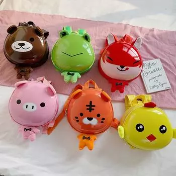 Детский школьный рюкзак с защитой от потери, летний детский маленький рюкзак для мальчиков и девочек, облегчающий нагрузку на плечи с рисунком яичной скорлупы piggy