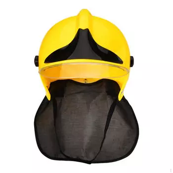 Детский шлем пожарного, аксессуар для костюма пожарного, шляпа, для мальчиков и девочек жёлтый