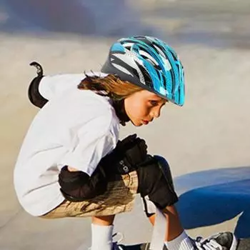 Детский шлем, яркий цвет, защитный, легко носить, универсальный головной убор для езды на велосипеде для детей 8-12 лет светло-синий