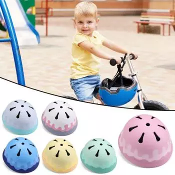 Детский шлем сверхлегкий дышащий регулируемый для малышей мальчиков девочек на открытом воздухе для езды на велосипеде роликовых коньках самокате детский защитный шлем S циан