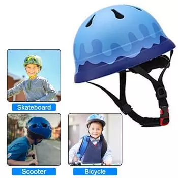 Детский шлем сверхлегкий дышащий регулируемый для малышей мальчиков девочек на открытом воздухе для езды на велосипеде роликовых коньках самокате детский защитный шлем S циан