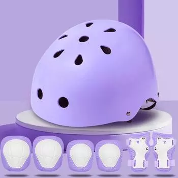 Детский шлем защитный костюм наколенники налокотники 2 3 4 5 6 7 8 9 10 11 12 лет Девочка мальчик Подходит для катания на роликах скейтборды защитное снаряжение комплект 10-30kg