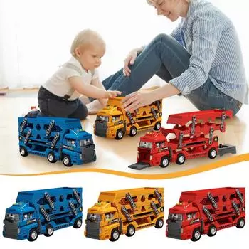 Детский складной игрушечный инженерный автомобиль, креативный детский игрушечный автомобиль One Size синий