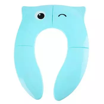 Детский складной коврик для сиденья для горшка, портативный чехол для путешествий, подушка для приучения ребенка к туалету № 3 синий