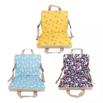 Детский складной стул для улицы, подушка для переносного стадиона, толстый цветочный складной стул для стадиона Yellow