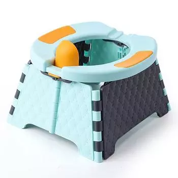 Детский складной стул, сумка для чистки туалета для малышей, портативный детский горшок, стул для дома и улицы 23 x 22 x 15cm белый