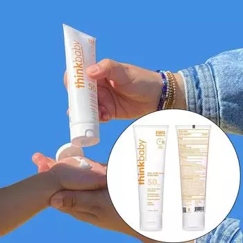 Детский солнцезащитный крем с молочным кремом Physical Baby Face с изоляцией для младенцев UV SPF50 89 мл белый