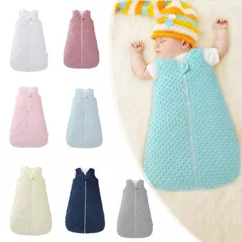 Детский спальный мешок 12-18 месяцев TOG 2.5 Зимнее детское носимое одеяло, полностью хлопковый спальный мешок для малышей с двусторонней молнией Теплый стеганый спальный мешок One Size