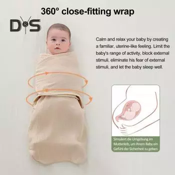 Детский спальный мешок 3 в 1, пеленальное одеяло с регулируемой застежкой-липучкой, мешок для пеленания новорожденных от 0 до 3/3 до 6 месяцев, способствующий спокойному сну, детский спальный мешок S зелёный