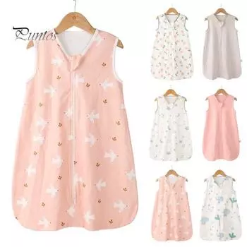 Детский спальный мешок без рукавов с защитой от ударов, стеганое одеяло, застежка-молния, удобно носить ранним зимним спальным мешком для малышей D