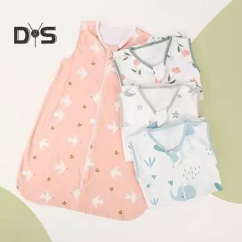 Детский спальный мешок без рукавов с защитой от ударов, стеганое одеяло, застежка-молния, удобно носить ранним зимним спальным мешком для малышей D