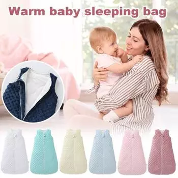 Детский спальный мешок, ультрамягкий, для малышей, носимый, типа жилета, сохраняющий тепло, одеяло, унисекс, двухсторонняя молния светло-розовый