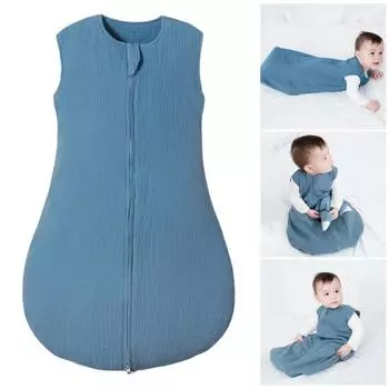 Детский спальный мешок, ультрамягкий жилет, одеяло, сохраняющее тепло, унисекс, застежка-молния, спальный мешок для новорожденных, реквизит для фотосъемки, одежда для сна S серый