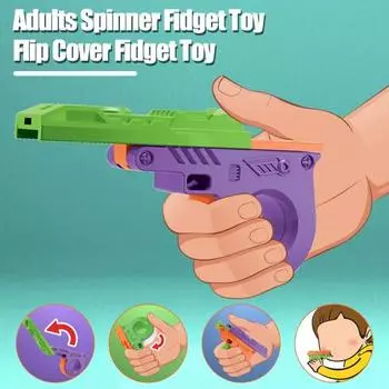 Детский спиннер, игрушка-спиннер, снятие стресса, откидная крышка, свисток, нажмите, вращающийся палец, тренировка гибкости, EDC, декомпрессионная игрушка, подарок для взрослых фиолетовый