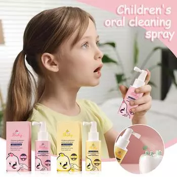 Детский спрей для полости рта, зубная паста для малышей, помощник при кариесе и свежем дыхании, детский антикариес без фторида для новорожденных и дошкольников, 40 мл One Size розовый
