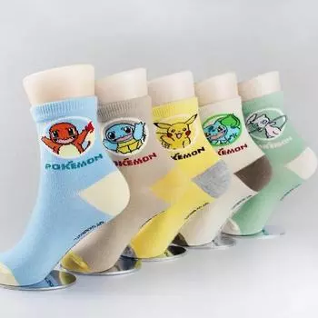 Детский средний деревянный набор Pokemon PK-08 с 5 ножками, популярные корейские игрушки для малышей