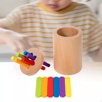 Детский стаканчик для сортировки цветов, раннее образование, игрушка, деревянная классификационная коробка Single cover