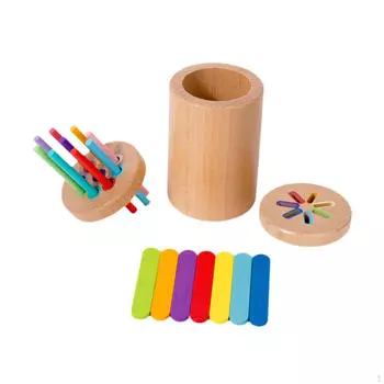 Детский стаканчик для сортировки цветов, развивающая игрушка для малышей, координация, интерактивные палочки Монтессори single lid