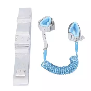 Детский страховочный поводок с замком 2 в 1, защита от потери, светоотражающая детская прогулочная шлейка для синий