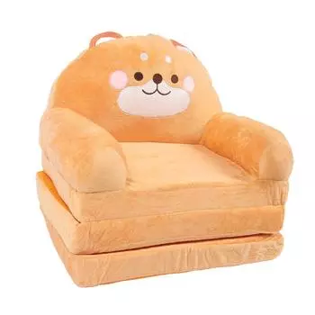 Детский стульчик-диванчик мультяшный складной милый диванчик портативный диван-кресло для дома и школы коричневый щенок 4