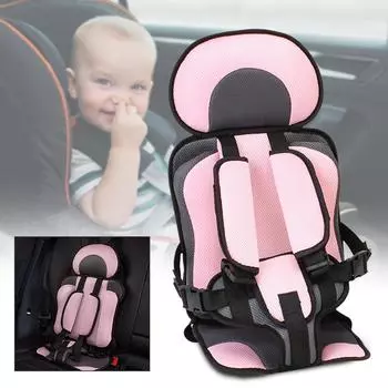 Детский стульчик, переносная тележка для покупок, коврик для детского автомобильного сиденья, дышащая регулируемая подушка для сиденья коляски для детей от 9 месяцев до 12 лет чёрный