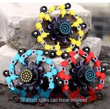 Детский светящийся трансформирующийся пальчиковый гироскоп