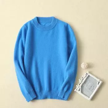 Детский свитер, 100% мериносовая шерсть, детский зимний толстый теплый шерстяной пуловер для мальчиков и девочек, осенний джемпер, кашемировые свитера, вязаный топ с круглым вырезом