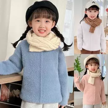 Детский свитер, осеннее и зимнее утолщенное пальто 80cm