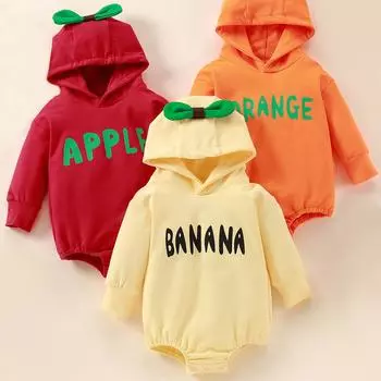 Детский свитер с капюшоном и фруктами, комбинезон L/90
