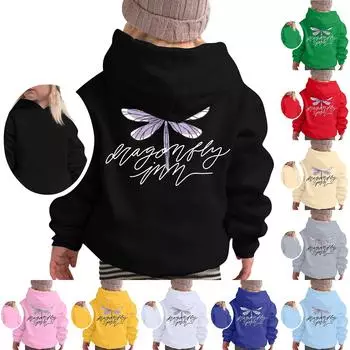 Детский свитер с капюшоном с длинным рукавом, повседневный, удобный, свободный, легкий свитер 110 бежевый