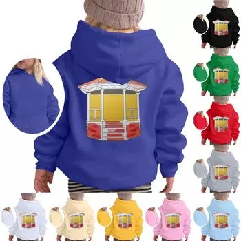 Детский свитер с капюшоном с длинным рукавом, повседневный, удобный, свободный, легкий свитер 110 бежевый