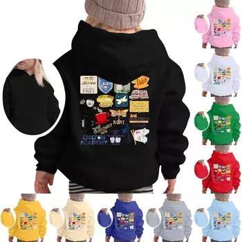 Детский свитер с капюшоном с длинным рукавом, повседневный, удобный, свободный, легкий свитер 110 бежевый