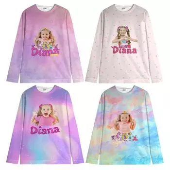 Детский свитер с круглым вырезом «Диана и Рома», детская одежда, свитер для девочек, одежда, толстовка, топы, подарок 100 белый