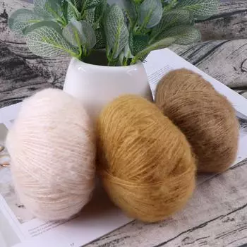 Детский свитер, шарф, шаль из мохера, комплект из тонких шерстяных ниток для вязания крючком