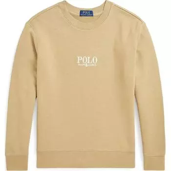 Детский свитшот Polo Ralph Lauren с логотипом и надписью, круглым вырезом и длинными рукавами, бежевый 323958154-002 XL