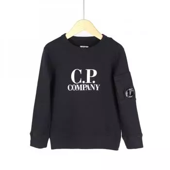 Детский свитшот с логотипом CP Company Темно-синий 07CKSS001A003878W888