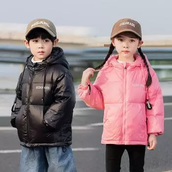 Детский свободный пуховик, осень-зима 2023, теплая толстая повседневная одежда для мальчиков и девочек 110cm