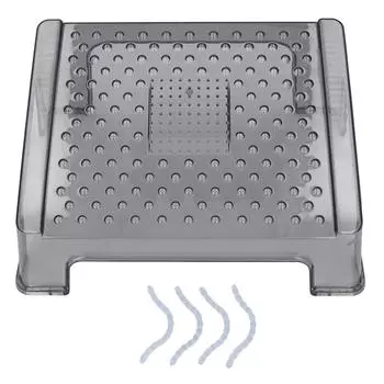 Детский табурет для унитаза, нескользящий, прозрачный, из ПЭТ, подставка для ног под стол, портативный, многофункциональный, для приседаний