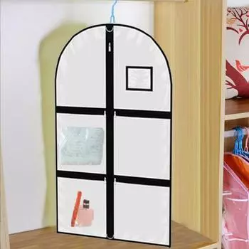 Детский танцевальный костюм, сумка для одежды, прозрачная подвесная сумка из ПВХ с 5 карманами на молнии для организации дорожного гардероба светло-зеленый