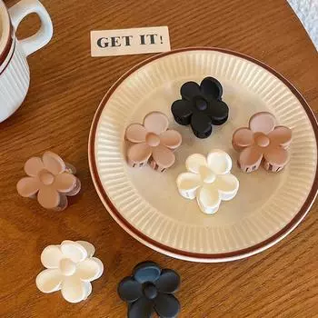 Детский темпераментный цветок держатель для волос в виде когтя для хвоста женские аксессуары для волос корейский стиль заколка для волос M чёрный