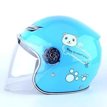 Детский теплый мотоциклетный шлем для мальчиков и девочек на зиму