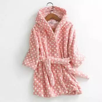 Детский теплый ночной халат, пижамы, фланелевые халаты для мальчиков и девочек, детская одежда для дома 110