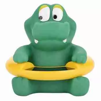 Детский термометр для ванны с дисплеем температуры, плавающий милый термометр в виде животного, зеленый крокодил