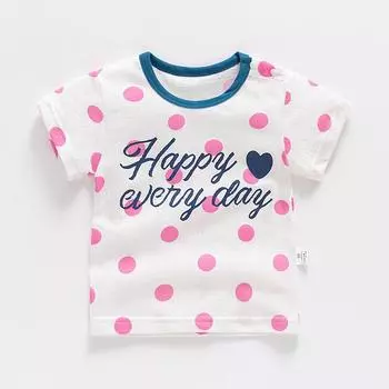 Детский топ из чистого хлопка, футболка с короткими рукавами, летняя тонкая детская одежда для маленьких девочек, 0 лет, 1 мальчик, 3 детей, дети с половиной рукавов 73CM